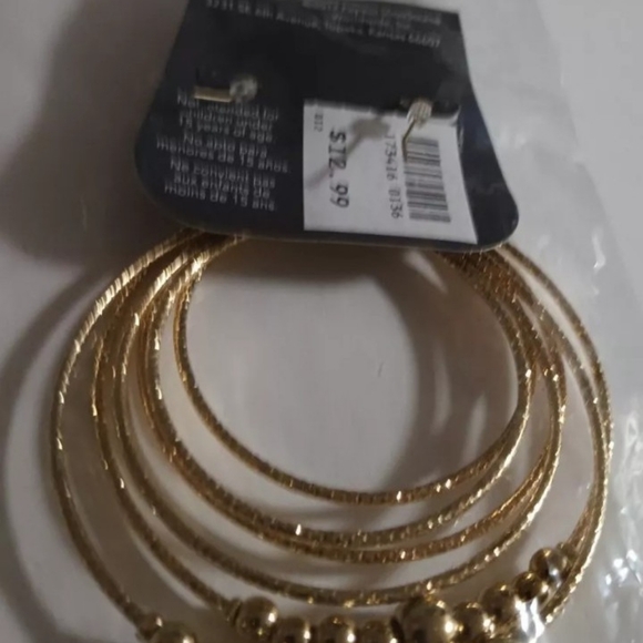 COPY - MINICCI GOLDTONE ROUND HOOPS - Picture 3 of 3